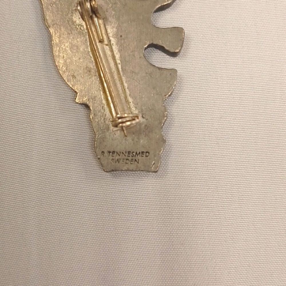 Pewter Elephant Brooch from Sweden - Picture 6 of 6